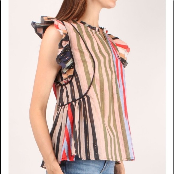 Apiece Apart Tops - APIECE APART MARINA DEL MAR TOP - MIXED GOLD